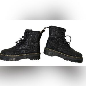 Rare! Doc Marten Jadon glitter platform boots